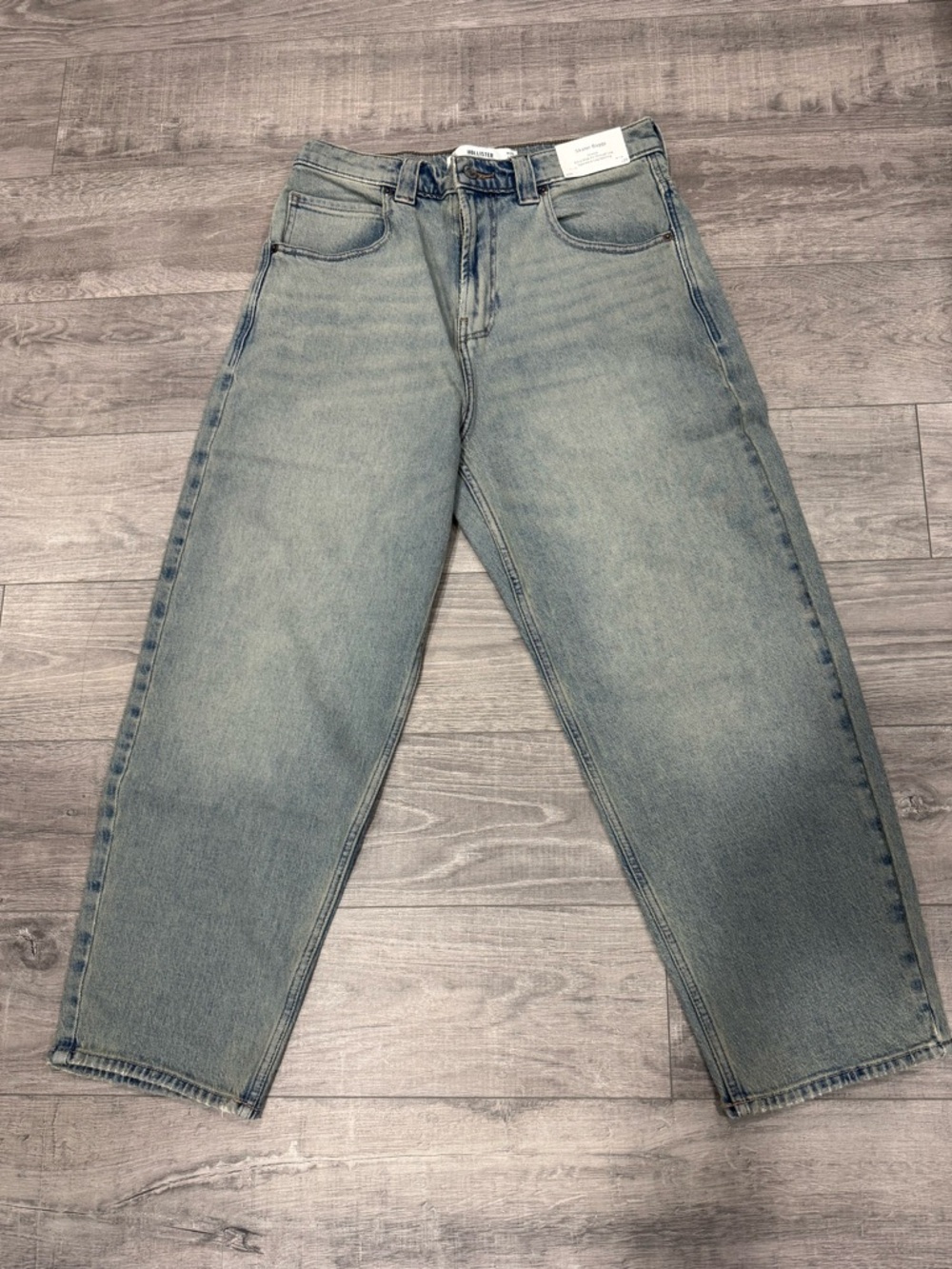 Hollister Light Wash Blue Straight-Leg Jeans